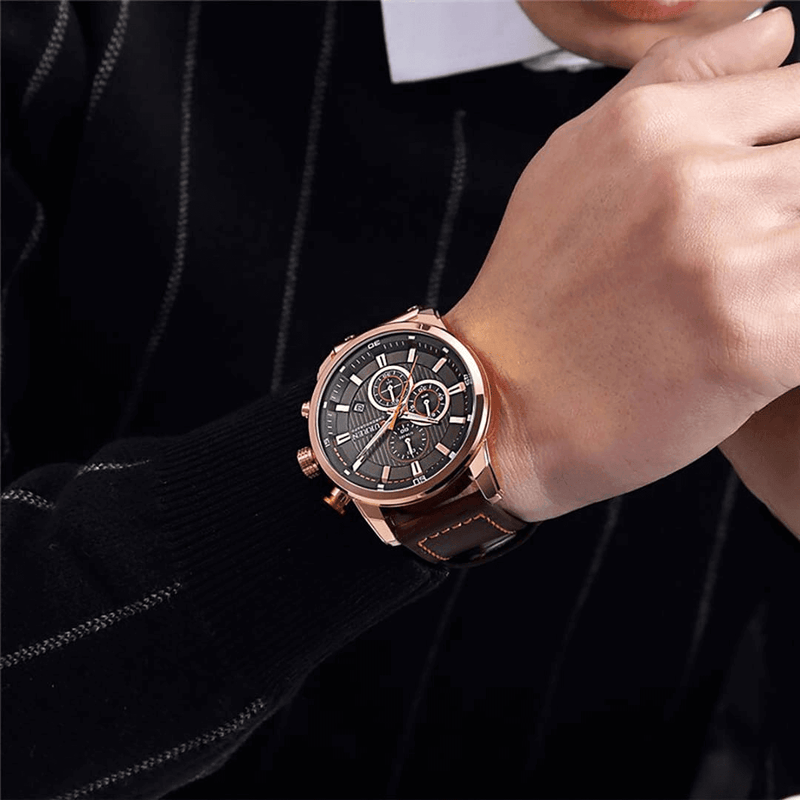 Relógio Masculino Curren™ - Um Luxo Clássico - Olhar da Moda